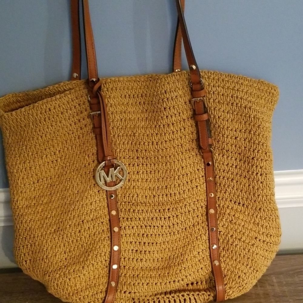 Michael Kors straw tote